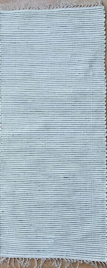 Tzikas Carpets Natura 30160-050 Χαλί Εξωτερικού Χώρου Διάδρομος Βαμβακερό με Κρόσια Light Blue 67x150cm