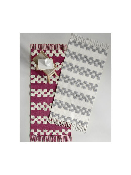 Nima Lark Χαλί Ορθογώνιο Βαμβακερό Γκρι 60x130cm