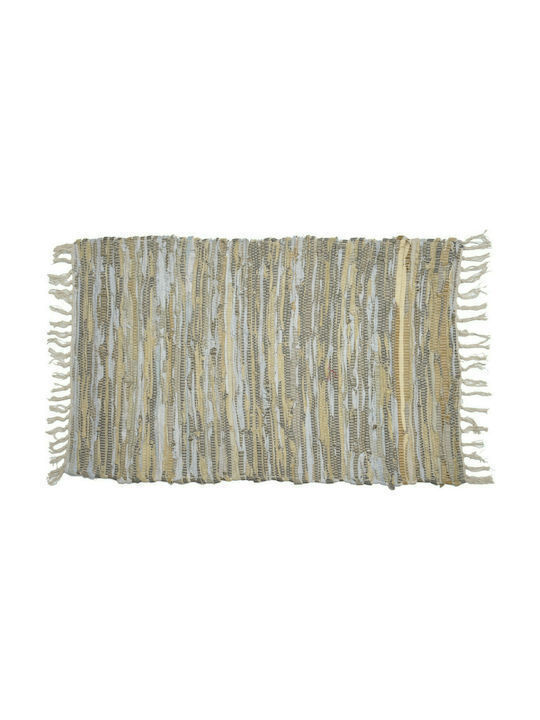Viopros Rug Fireplace Rectangular Leather with Fringes 8 Grey