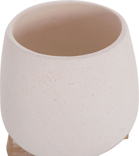 Freebox Wooden White Flower Pot 5x14cm