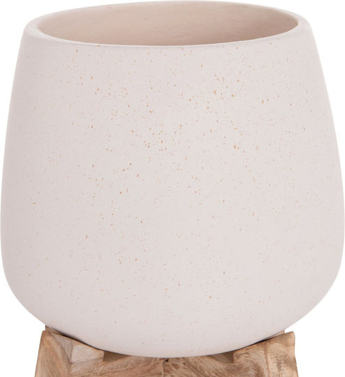 Freebox Wooden White Flower Pot 5x14cm