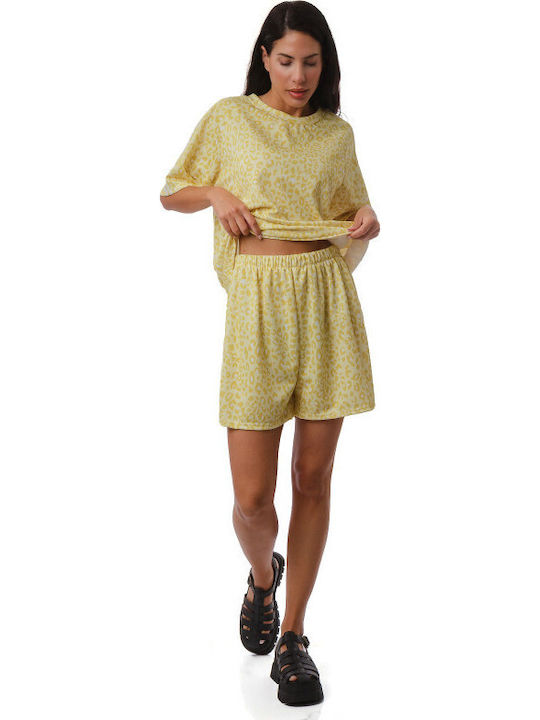 Women's Set With Shorts Yellow