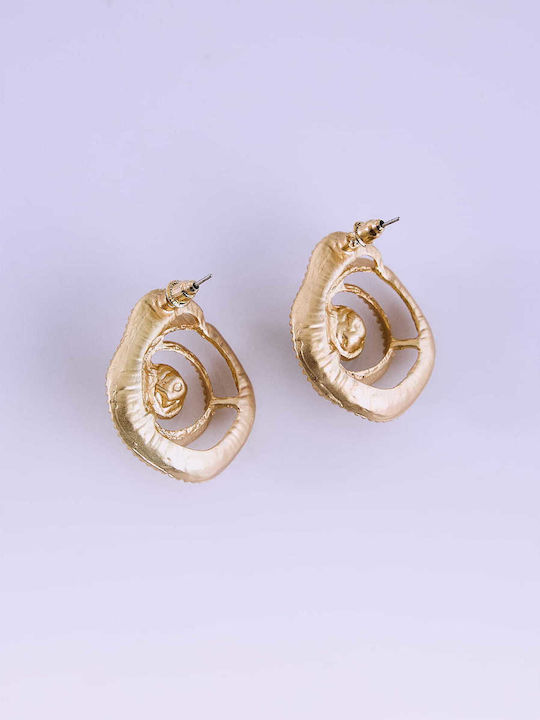 Celestino Women's Earrings Rose Pearl Gold