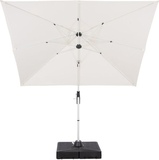 Umbrelă Profesională Suspendată Rotundă Din Aluminiu Albă Φ2.7m