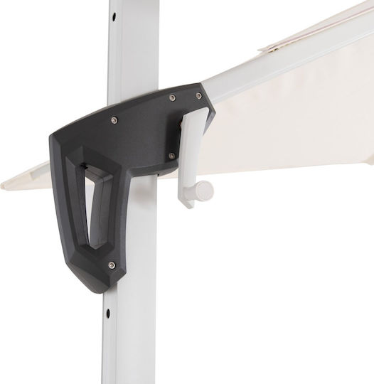 Umbrelă Profesională Suspendată Rotundă Din Aluminiu Albă Φ2.7m