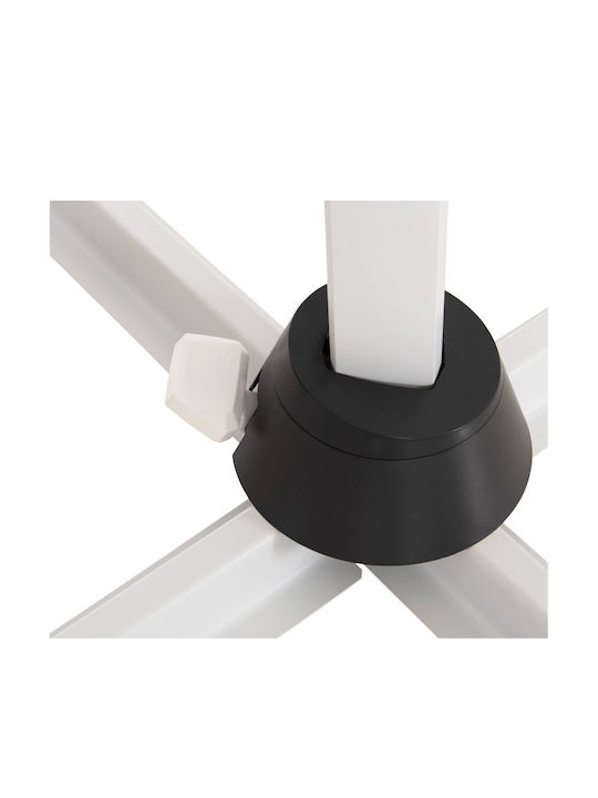 Professional Hanging Square Aluminum Garden & Terrace Parasol White 2.7x2.7m