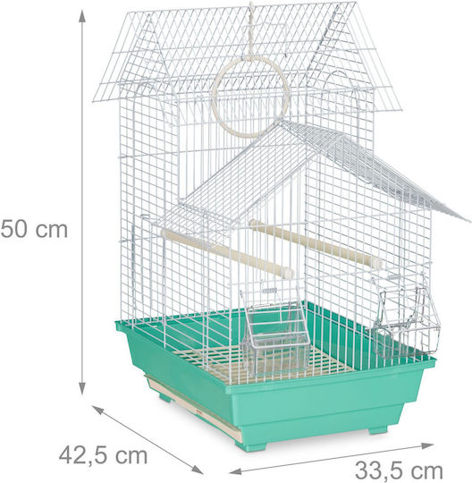 Relaxdays Colivie Pentru Păsări 50x33.5x42.5 cm Albastru Deschis