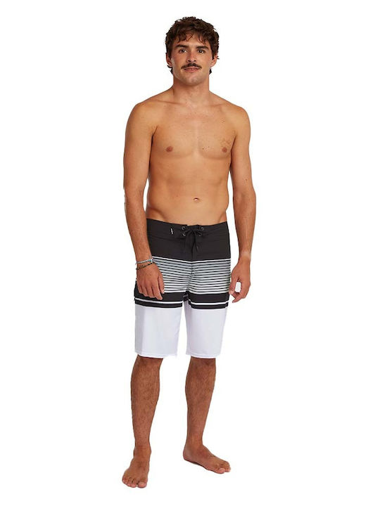 Men's Swimwear Bermuda White With Stripes