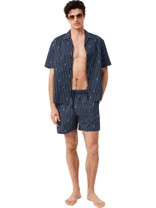 Men's Swim Shorts Black with Stripes