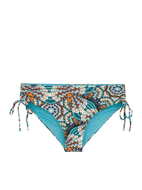 Women's Push-up Bikini Swimsuit Underwire Draped Petrol Blue