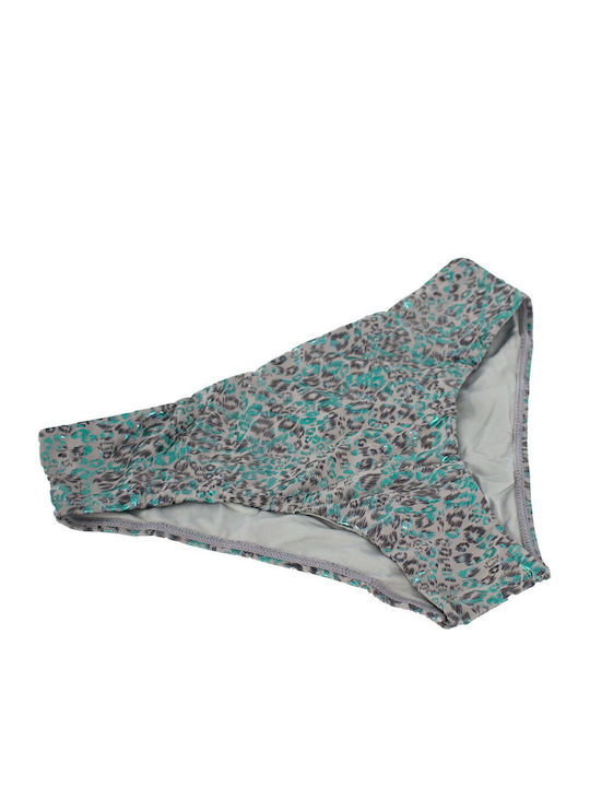 Γυναικείο Μαγιό Στράπλες Push-up Μπανέλα Metallic Animal Print Πράσινο