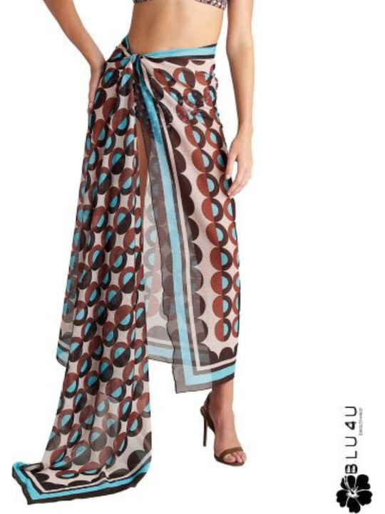 Blu4u Polca Borders Γυναικείο Παρεό Εμπριμέ 26383462-47 Blu4u Polca Borders Γυναικείο Παρεό Εμπριμέ 26383462-47