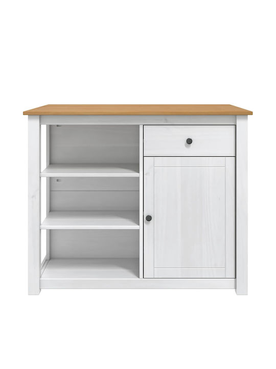 vidaXL Boden-Küchenschrank Weiß 112x77x90cm