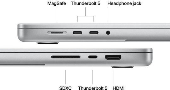 Apple MacBook Pro 16.2" IPS Ecran Retina 120Hz (M5 Max-18 Nuclee/48GB/2TB SSD/40-Core GPU) Argintiu (Tastatură SUA)