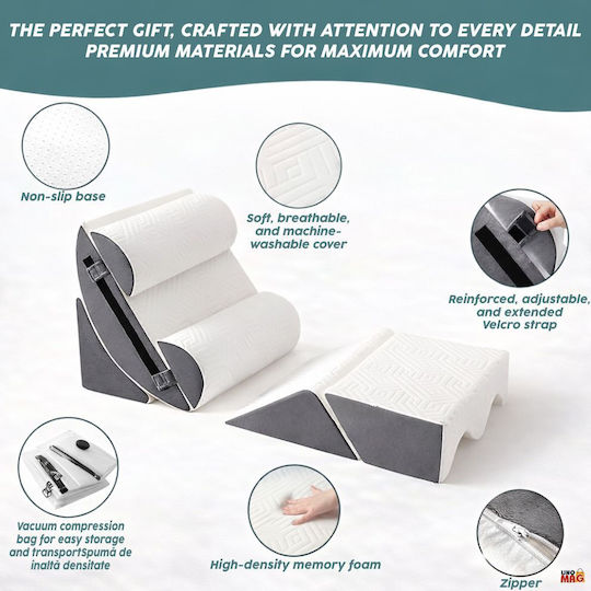 Linomag Wedge Pillow with Memory Foam in White Colour