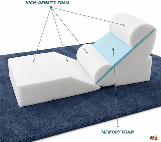 Linomag Wedge Pillow with Memory Foam in White Colour