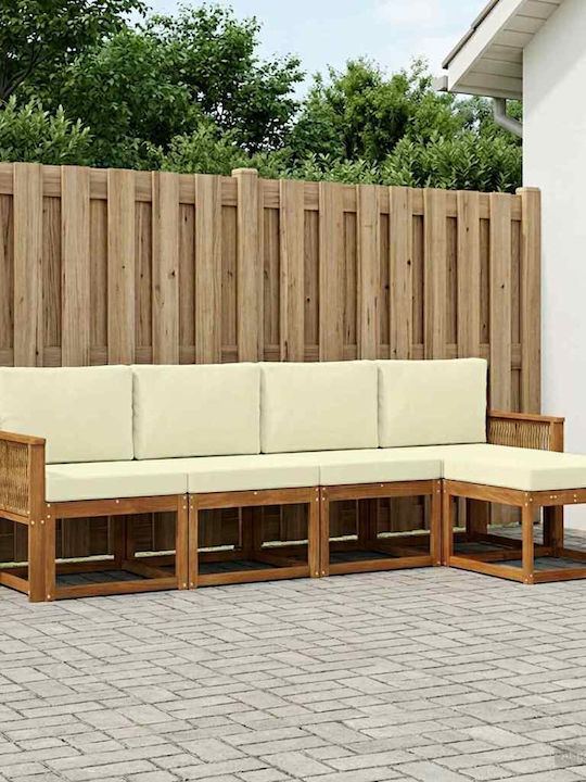 Canapea Cu Două Locuri De Exterior Din Plastic Cu Perne 249x122.5x73cm