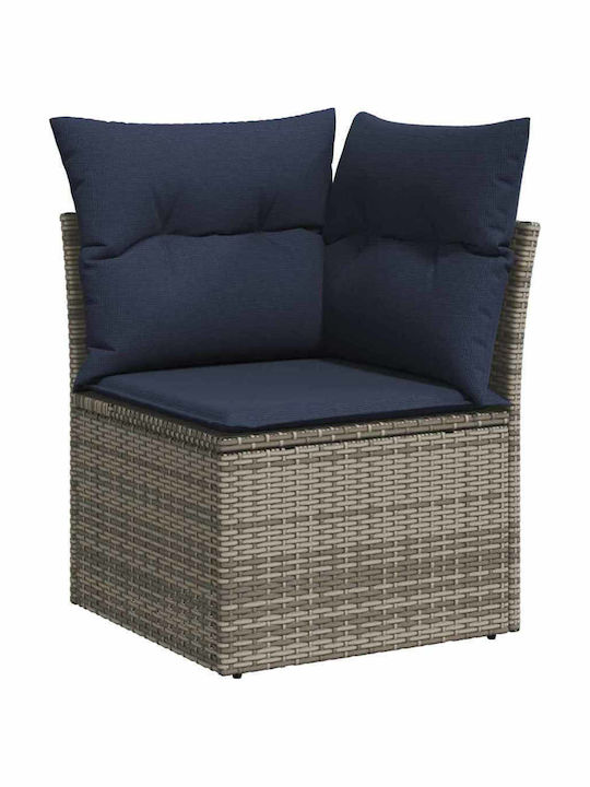 Zweisitziges Outdoor-Sofa aus Rattan mit Kissen