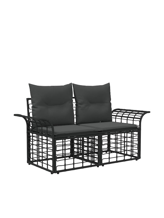 vidaXL Outdoor-Sofas & Bänke Dreisitz Rattan Mit Kissen