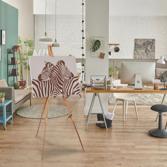 Beech Wood Easel Relaxdays Adjustable Natural Color 82-184 Cm 1.7 Kg