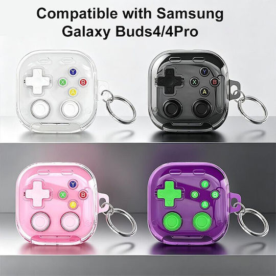 Samsung Galaxy Buds4 Buds4 Pro Xdcase Silicone Case Stand Transparent White