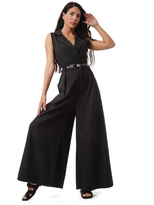 Women's Sleeveless One-piece Jumpsuit Black
