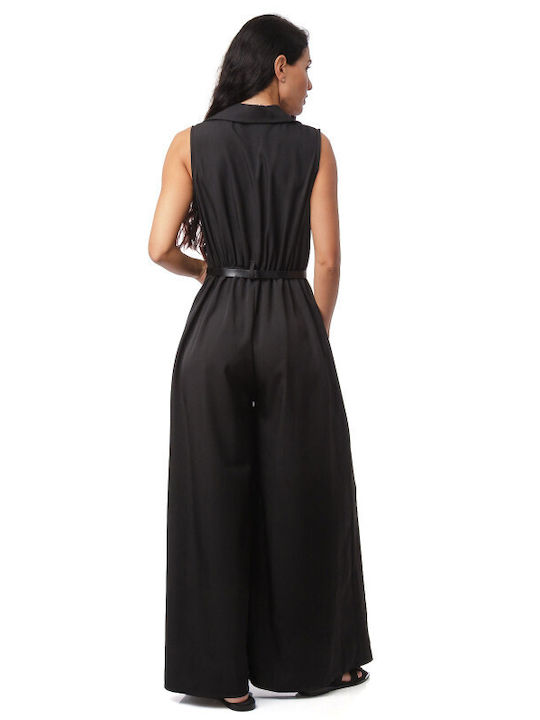 Women's Sleeveless One-piece Jumpsuit Black