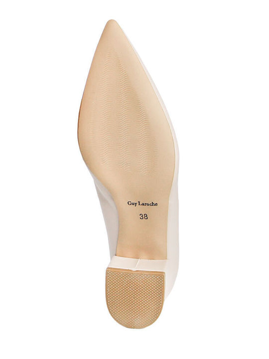 Leder Pumps mit niedrigem Absatz Rosa
