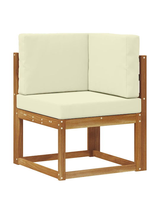Corner Outdoor Sofa Plastic with Cushions 306x128.5x73cm