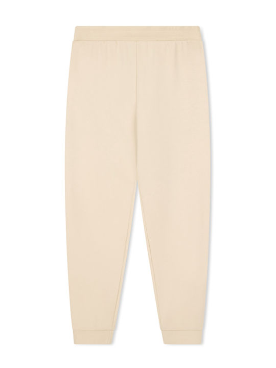 Sweatpants with Cuffs Black-Beige