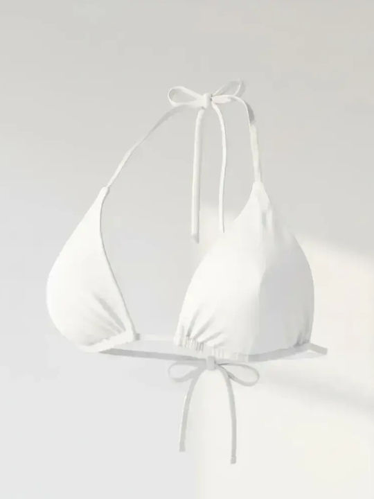 Bikini Τριγωνάκι με Ενίσχυση Λευκό