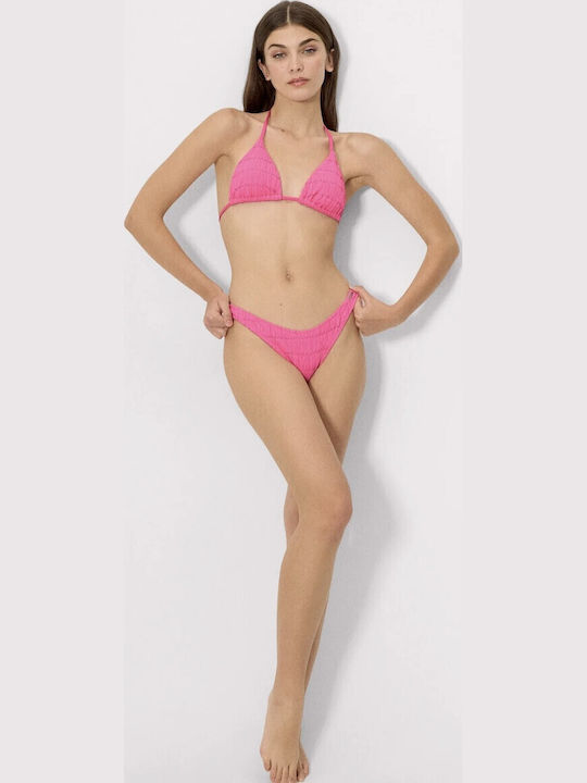 Topuri De Bikini Triunghi Cupe B Neon Roz