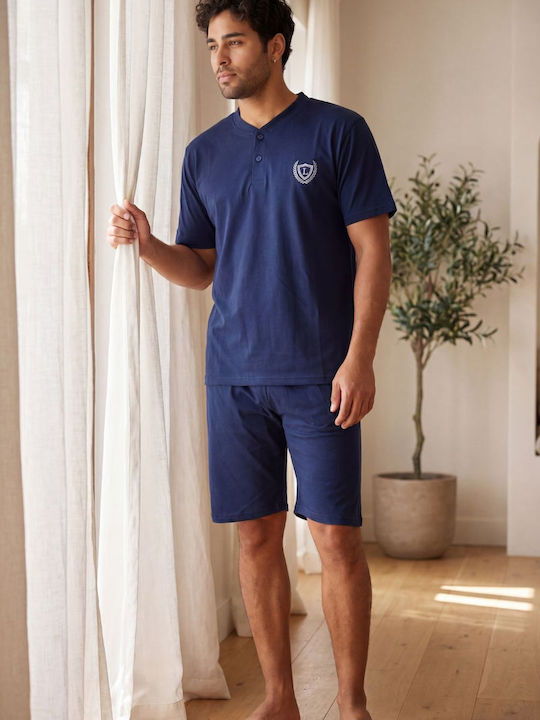 Rimoli Summer Men's Cotton Pyjamas Blue