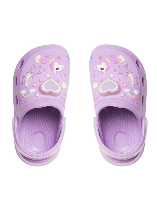 Kids Beach Clogs Purple