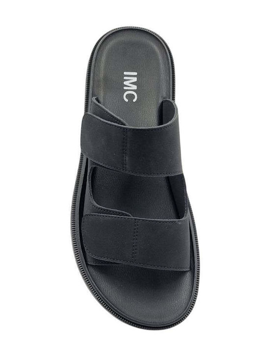 Leather Men's Sandals In Black Colour