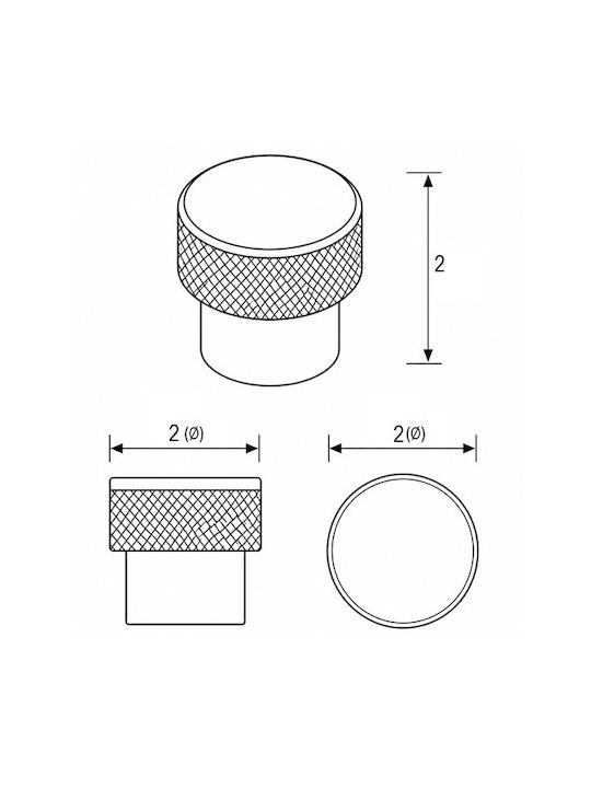 Finetto Knob Furniture made of Metallic Matte Gold D20mm 256-1455#KN#GM 1pcs