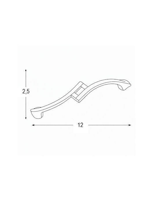 Handle Giusti Art.532 Bronze 233-532128mnd1 128mm