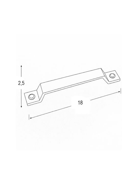 Möbelgriffe Giusti Quadratisch Art.776 160mm Anthrazit 233-776wm160c7