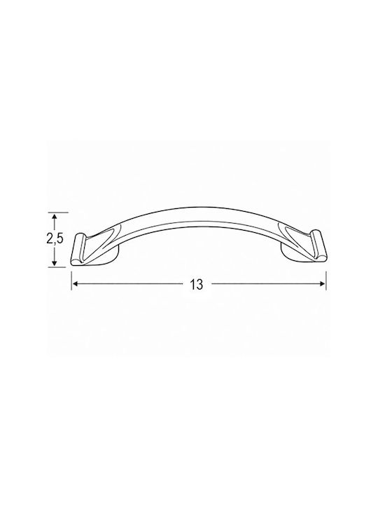 Handle Giusti Art.225 96mm Bronze 233-225096mnaf