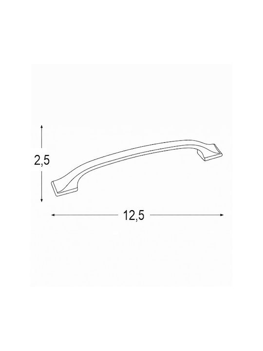 Möbelgriffe Giusti Art.231 Bronze 233-231mn096d1 96 mm