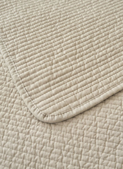 Down Town Home Set Single Cotton Ecru Coverlet 170x240cm 2 Pieces