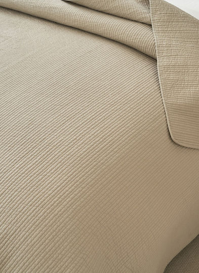 Down Town Home Set Single Cotton Ecru Coverlet 170x240cm 2 Pieces