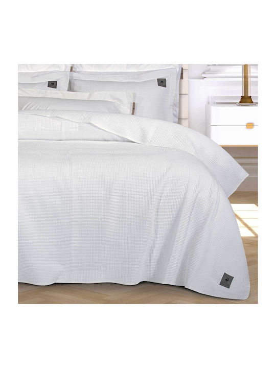 Greenwich Polo Club 3494 Tagesdecken Einzel Microfaser Weiß 160x240cm