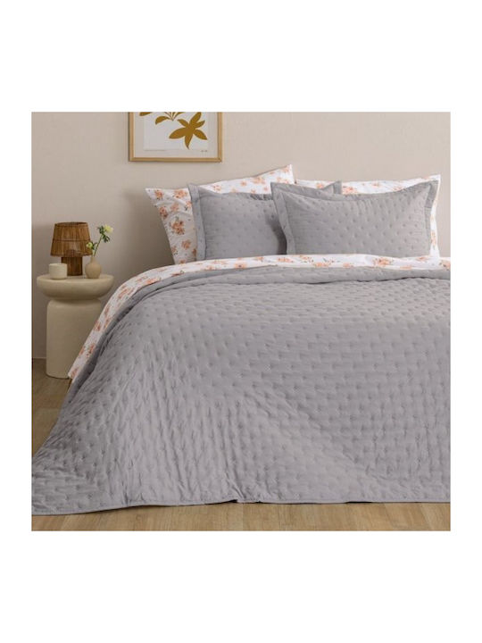 Palamaiki Nico Подредба Шалтета King Size Микрофибър Сив 260x240см