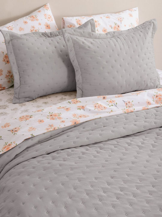 Palamaiki Nico Подредба Шалтета King Size Микрофибър Сив 260x240см