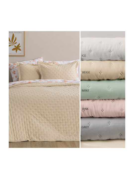 Palamaiki Nico Подредба Шалтета King Size Микрофибър Сив 260x240см