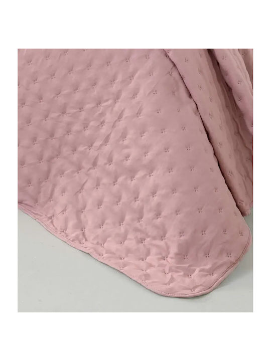 Nima Clay Tagesdecke Halbdoppelt Microfiber Clay Apple Rosa 180x240cm