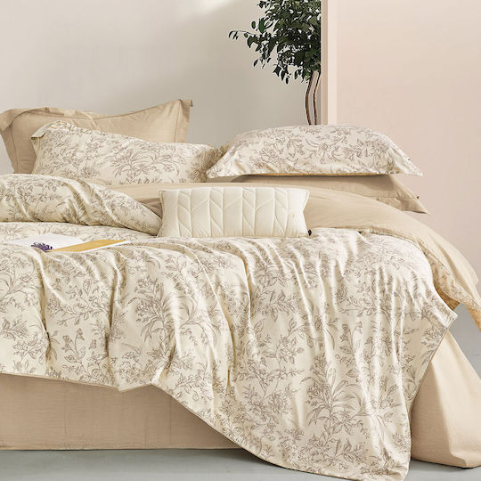 Rythmos Κουβερλί Σετ Υπέρδιπλο Μπεζ 235x250cm 3τμχ