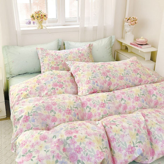 Rythmos Κουβερλί Σετ Υπέρδιπλο Πράσινο 220x240cm 3τμχ
