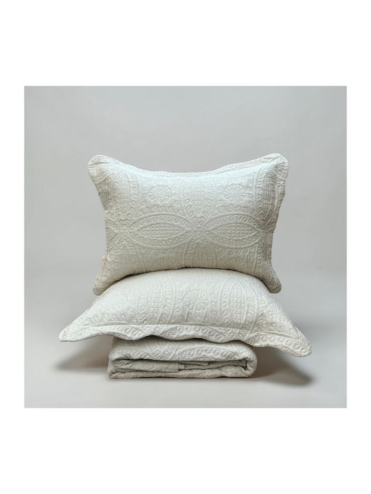 Linea Home Coverlet Set Super King Beige 220x240cm 2 Pieces